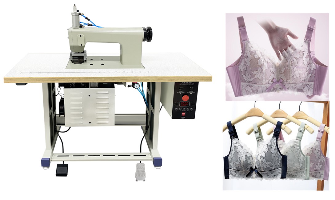 Qual é o princípio de funcionamento e as características da máquina ultrassônica para fazer roupa interior?